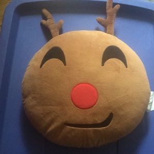 Reindeer Emoji Pillow